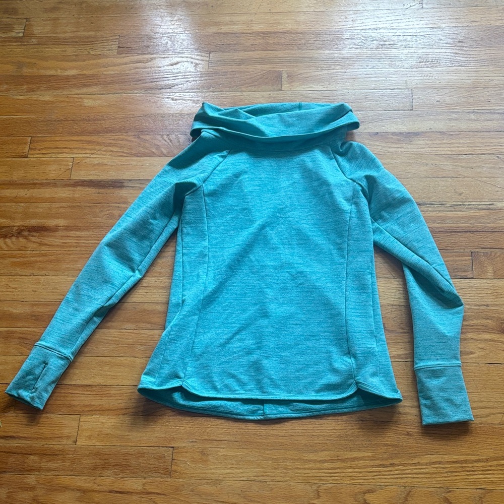 Spyder Teal Cowl-Neck Pullover